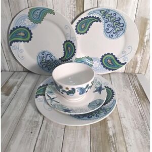 Royal Norfolk RNF124 Replacement Plates 3 dinner and a bowl --1 shore starfish